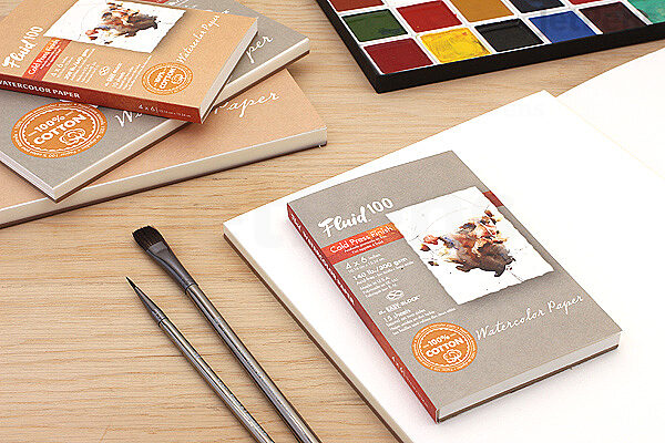 Global Art Fluid 100 Watercolor Paper Easy-Block - Cold Press - 4" x 6