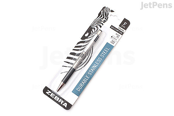 Zebra F 301 Bold Stainless Steel Retractable Ballpoint Pen 1 6 Mm Black Jetpens Zebra F 301 Bold Stainless Steel Retractable Ballpoint Pen 1 6 Mm Black Jetpens