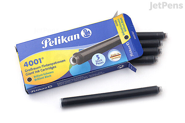 Nest Waterig Savant Pelikan 4001 Brilliant Black Ink - Long - 5 Cartridges | JetPens