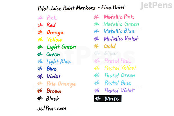 Pilot Marker, Juice Paint, Fine, White (SJP-20F-W)