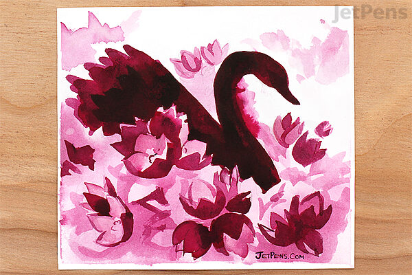 Noodler's Fountain Pen Ink 3oz Black Swan In Australian Roses
