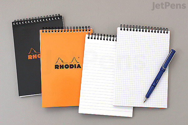 Rhodia-Lined Wirebound Pad 6x8.25 - Black