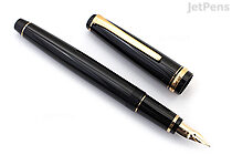 Pilot Falcon Fountain Pen - Black - Gold Trim - 14k Soft Fine Nib - PILOT FALFPBLUFBLCK
