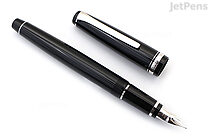 Pilot Falcon Fountain Pen - Black - Rhodium Trim - Soft Fine Nib | JetPens