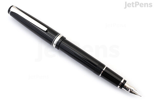 Pilot Falcon Fountain Pen - Black - Rhodium Trim - 14k Soft Broad - PILOT FALFPBLUBBLKR