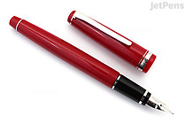 Pilot Falcon Fountain Pen - Red - Rhodium Trim - 14k Soft Fine Nib - PILOT FALFPBLUFRED Pilot Falcon Fountain Pen - Red - Rhodium Trim - 14k Soft Fine Nib - PILOT FALFPBLUFRED