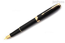 Parker Sonnet Fountain Pen - Matte Black - Gold Trim - Medium Nib - PARKER 1931517