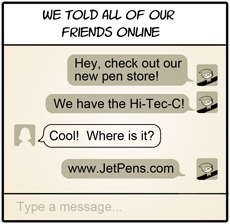 The Story of JetPens: We told all of our friends online.
