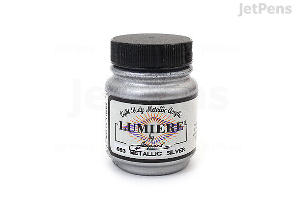 Jacquard Lumiere Metallic Acrylic Paint 8oz - Metallic Silver
