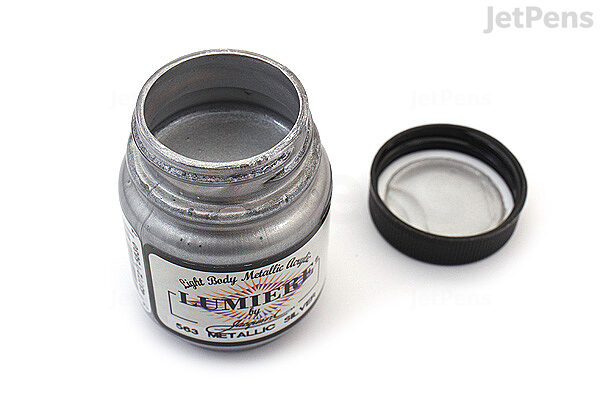 Jacquard Lumiere Metallic Acrylic Paint, 2.25 oz, Silver