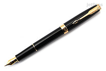 Parker Sonnet Fountain Pen - Black Lacquer - Gold Trim - Fine Nib - PARKER 1931494