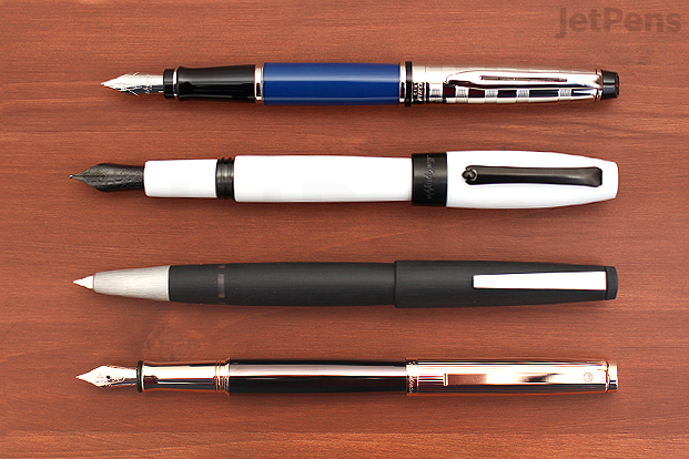 European fountain pens come in a wide range of styles.