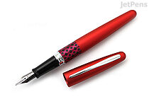 Pilot Metropolitan Retro Pop Fountain Pen - Red Wave - Medium Italic Nib - PILOT MPFB1BLKCRED