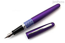 Pilot Metropolitan Retro Pop Fountain Pen - Purple Ellipse - Medium Italic Nib - PILOT MPFB1BLKCPPL