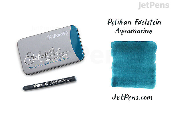 terug Nadenkend Hoop van Pelikan Edelstein Aquamarine Ink - 6 Cartridges | JetPens