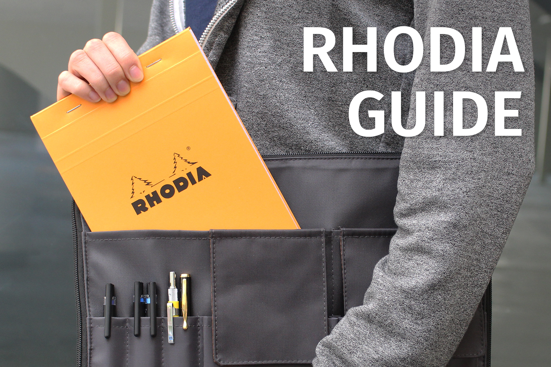 Rhodia Staplebound Lined(A4) ColoR Pad in Poppy - 8.25 x 11.75