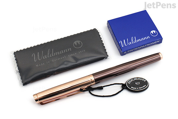 Waldmann Tuscany Rose Gold Fountain Pen - 18K Gold Nib - Medium ...