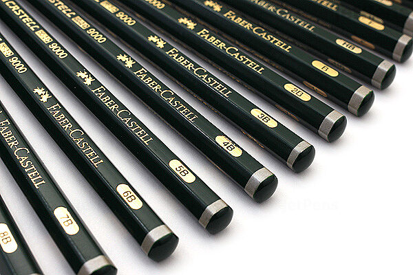Faber-Castell 9000 Graphite Pencil - Bundle of 16 Lead Grades