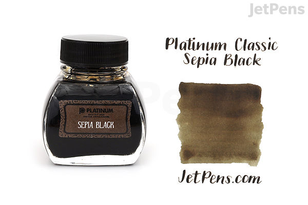 Sepia Ink Color Platinum Classic Sepia Black Ink - 60 ml Bottle | JetPens