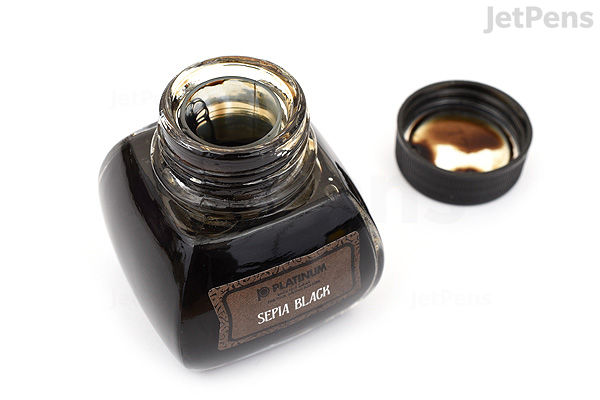 Sepia Ink Color Platinum Classic Sepia Black Ink - 60 ml Bottle | JetPens