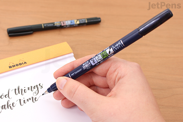 Tombow Fudenosuke Brush Pens are good for beginners and experienced letterers alike.