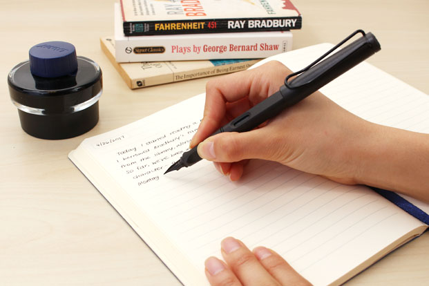 The more you write with your fountain pen, the more comfortable you’ll feel.