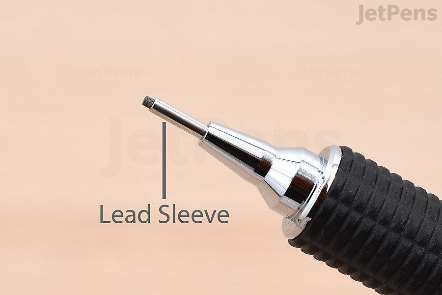 A lead guard pencil is a type of mechanical pencil that utilizes lead sleeves (also called guide pipes) or internal mechanisms to protect the lead and prevent it from breaking.