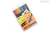 Marvy Le Plume II Double-Sided Watercolor Marker - 12 Color Set - Primary - MARVY 1122-12A