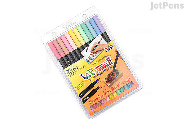 Non Toxic Dual Tip Fiber Watercolor Pen Stamp Art Markers Pens