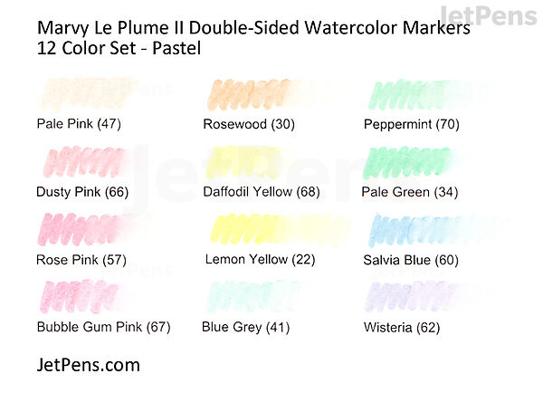 Uchida Le Plume II Double-Ended Markers 12/Pkg - Pastels