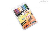 Marvy Le Plume II Double-Sided Watercolor Marker - 12 Color Set - Basic - MARVY 1122-12D