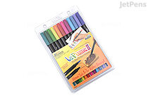 Marvy Le Plume II Double-Sided Watercolor Marker - 12 Color Set - Bright - MARVY 1122-12E