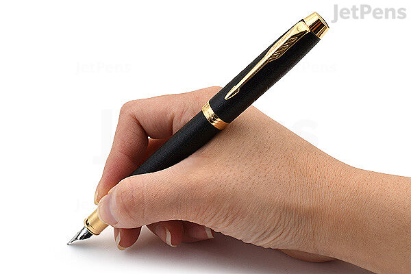 per ongeluk stortbui gaan beslissen Parker IM Premium Fountain Pen - Black with Gold Trim - Medium Nib | JetPens