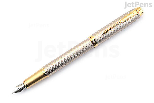 Afstoting Van hen Split Parker IM Premium Fountain Pen - Warm Silver with Gold Trim - Medium Nib |  JetPens