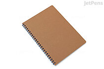 Apica Blank Cover Twin Ring Notebook - A5 - Lined - Blue - APICA SW33B
