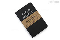 Field Notes Pitch Black Memo Books - 3.5" x 5.5" - 48 Pages - Dot Grid - Pack of 3 - FIELD NOTES FN-33