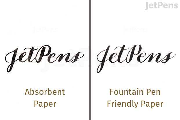 Smooth paper like Rhodia helps prevent feathering.