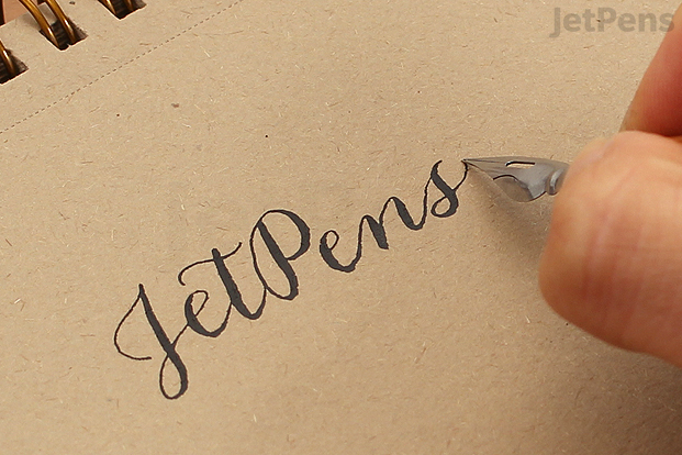 The rounded tip of the Speedball No. 512 is less likely to catch on textured Global Art Kona Drawing Pad paper.