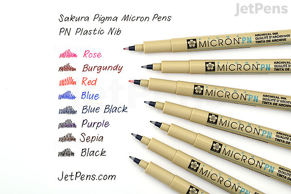 Sakura Pigma Micron Pen - PN Plastic Nib - 0.45 mm - 6 Color Set - SAKURA 50221