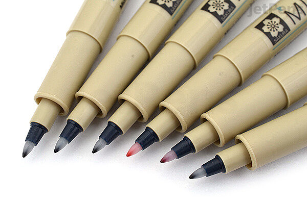 Sakura Pigma Micron Pen - PN Plastic Nib - 0.45 mm - 6 Color Set - SAKURA 50221