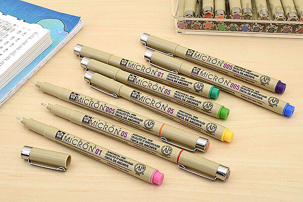 Sakura Pigma Micron Pen - Size 005 - 0.2 mm - 8 Color Bundle