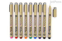Sakura Pigma Micron Pen - Size 01 - 0.25 mm - 9 Color Bundle - JETPENS SAKURA XSDK01 BUNDLE