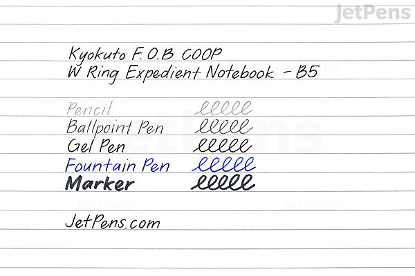 Kyokuto F.O.B COOP W Ring Expedient Notebook - B5 - 7 mm Rule - Black - KYOKUTO PTA03K