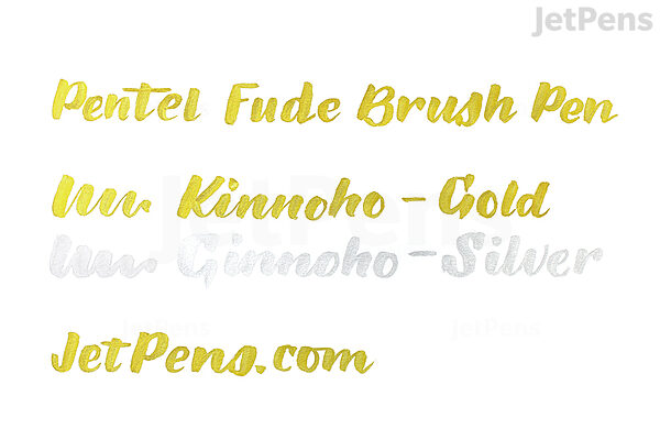 Pentel Metallic Fude Brush Pen Silver XGFH-Z