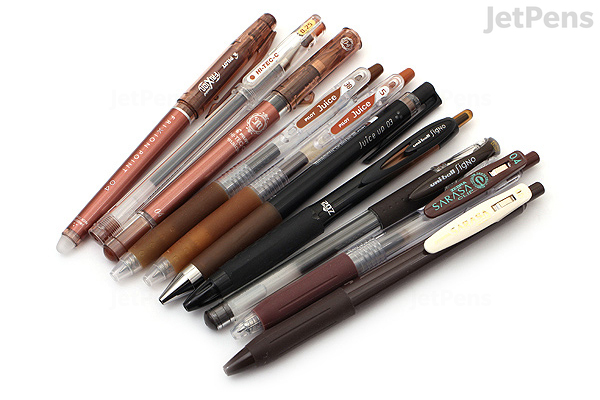 JetPens Brown Gel Pen Sampler - JetPens.com