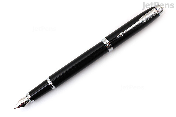 Parker IM Fountain Pen - Black with Chrome Trim - Fine Nib - JetPens.com