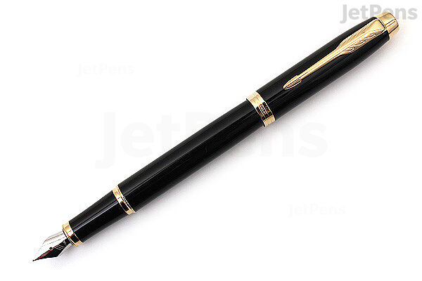 Parker IM Fountain Pen - Black with Gold Trim - Nib | JetPens