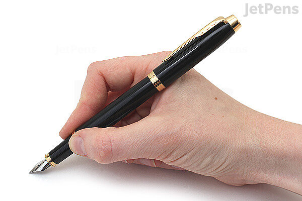 Parker IM Fountain Pen - Black with Gold Trim - Medium Nib - PARKER 1931652