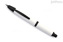 Pilot Vanishing Point Fountain Pen - White with Black Trim - 18k Medium Nib - PILOT VPKFPBLUMWHI