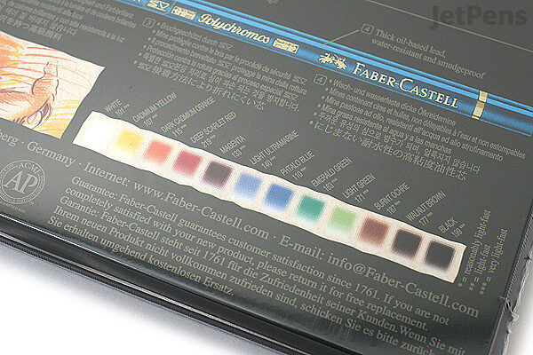Polychromos colour pencil, tin of 12